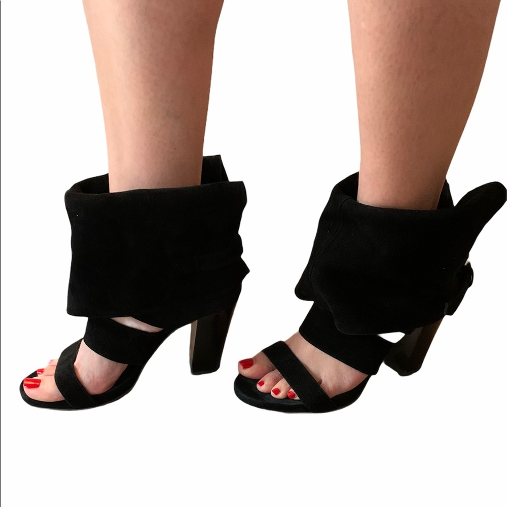 Opening Ceremony Black Cuffed Heeled Sandals